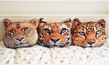 动物丛林大猫抱枕 老虎狮子豹靠垫WMCJUAEP