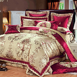 思辰家纺欧式床上用品多件套贡缎提花十件套奢华样板房间床品套件