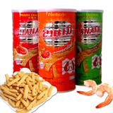 泰国进口膨化零食品 卡乐美原味辣味海苔味虾条110g