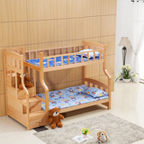 实木床 榉木子母床 现代双人儿童储物床 双层床 中式1.2 1.5米床