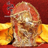 精品尼泊尔佛像 紫铜半鎏金 作明佛母护法神佛像 高7寸