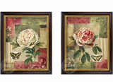 瑞堂客厅油画手绘沙发背景墙挂画 装饰画美式双联画静物花卉13408