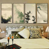 新中式客厅装饰画 沙发背景墙画禅意书房山水画挂画玄关餐厅壁画