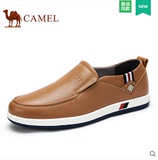 Camel/骆驼男鞋 正品休闲真皮 套脚休闲皮鞋A612266360 假一罚十