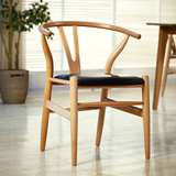 实木圈椅 复古骨叉Y椅 Chair日式休闲创意餐椅简约书房椅子