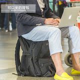 能坐的双肩包男士多功能旅行户外背包休闲商务电脑包折叠凳子书包