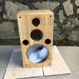 定做音箱箱体橡木实木板材质八寸三分频空箱体DIY制作防共震