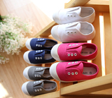 百搭休闲帆布鞋 外贸出口原单 韩国童鞋 男童 女童 宝宝运动白鞋