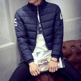 冬季新款韩版时尚都市潮流男装加厚加棉运动休闲长袖立领棉衣外套