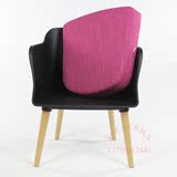 木质榉木设计师家具餐椅休闲椅子时尚简约创意现代咖啡厅会议室椅