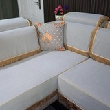 秋冬沙发垫布艺加厚防滑贵妃沙发坐垫套简约纯色定做全包沙发笠套