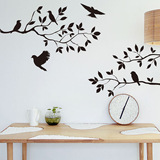 艾沃8208楼道餐厅树枝小鸟装饰墙贴画卧室客厅背景手工精雕墙贴纸