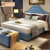 家具布艺床 现代小户型酒店公寓床储物床美式床双人床1.8米可定制