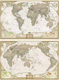 国家地理白宫装饰画素材现代英文世界地图欧式美式图库 高清版本