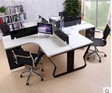 办公家具四人职员办公桌工作位多人组合电脑桌椅简约屏风员工卡座