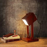 原创简约现代北欧宜家实木床头灯卧室装饰台灯创意个性木质台灯