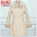 2014冬装新款中长款毛呢大衣女款韩版修身加厚乐町外套C1AA34420