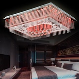 LED长方形客厅灯1.2米*80水晶吸顶灯卧室灯餐厅酒店灯具赠送遥控