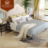 玛润奇家具正品美式实木床布艺床软靠双人床简约欧式软包床公主床