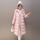 2015冬装新韩国过膝中长款棉衣女时尚修身加厚显瘦连帽棉袄外套潮