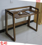 现代简约小户型实木电脑桌简易折叠桌台式桌家用写字台书桌学习桌