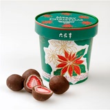 【日】预定 日本北海道特产六花亭草莓夹心黑巧克力-桶装