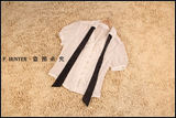 韩国专柜正品ab.f.z！飘带雪纺荷叶边职业装夏款女衬衣衬衫J00008