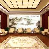 中式客厅电视背景墙纸 古典水墨山水壁纸 加厚无纺布大型无缝壁画