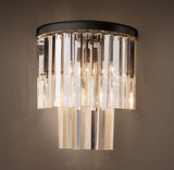 新款 led美式水晶壁灯简欧客厅现代简约走廊玄关灯卧室床头壁灯