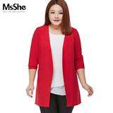 预售MsShe加肥大码女装2016新款春装200斤胖MM妹妹西装外套11648