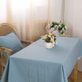 桌布棉麻布艺日系波点小清新圆形长方形台布西餐厅书桌盖布定制