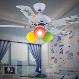地中海餐厅卧室吊扇灯 风扇灯LED遥控儿童房电风扇吊灯家用风扇灯