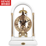 汉时欧式复古机械座钟客厅时钟摆件仿古实木台钟简约创意坐钟HD13