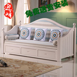 新款宜家实木沙发床多功能沙发床两用 欧式韩式储物实木沙发床