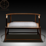 新中式实木圈椅官帽椅禅意太师椅后现代休闲餐椅样板房原木色家具