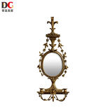 蒂高美居 欧式家装铜挂件装饰镜子高档浴室镜古典壁挂镜卫浴镜