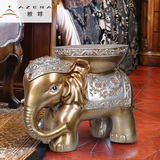 大象换鞋凳子欧式客厅创意招财工艺品开业高档树脂摆件家居装饰品
