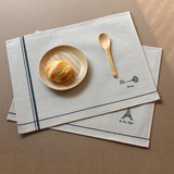 欧式zakka餐桌垫防水麻布隔热餐布 棉麻简约布艺餐垫杯垫