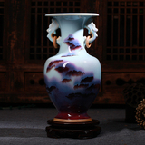 景德镇陶瓷器钧瓷花瓶窑变花釉现代家居客厅装饰工艺品古典摆件