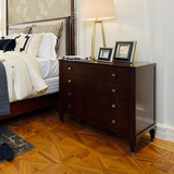 定制全实木床头柜特价美式床头柜欧式样板房床头柜储物柜美式家具