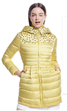 艾莱依2015印花伞状中长款女式羽绒服ERAL6096D 原价987