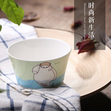 创意米饭碗韩式卡通景德镇骨瓷餐具 陶瓷器十二大白星座家用套装