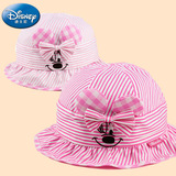 儿童帽子迪士尼女童棉质渔夫帽可爱小女孩学生盆帽春夏遮阳帽韩版