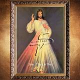 天主教圣像画油画耶稣像画耶稣油画手绘耶稣慈悲油画定制