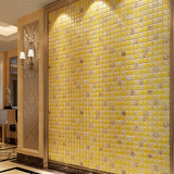 【欧纳饰】水晶马赛克 金色玻璃瓷砖 背景墙贴电视墙砖客厅包柱子