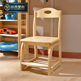 欧美圣木 松木儿童椅学生可调节升降椅学习椅实木书房简约书桌椅