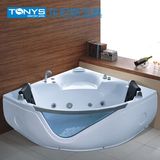 东尼斯-扇形亚克力浴缸 双人按摩浴缸 1米5冲浪浴缸8611