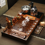 茶具四合一整套玻璃陶瓷功夫茶具电磁炉实木茶盘茶海组合套装特价