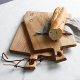 朵颐橡木菜板面包板点心板 原木创意切菜板天然无漆可挂餐具摆件
