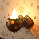 中式复古铁艺怀旧美式乡村个性创意蜡烛仿古壁灯酒吧过道阳台灯具